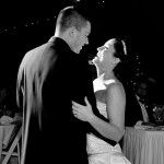 Danielle and her fiancé, Brian. He whispered words about her mother at their first dance.